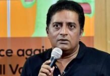 “Now Citizens Must Sacrifice Because He Failed”: Prakash Raj Attacks PM Modi Over Fuel-Saving Appeal Actor Prakash Raj reacting to PM Modi’s Hyderabad speech on social media