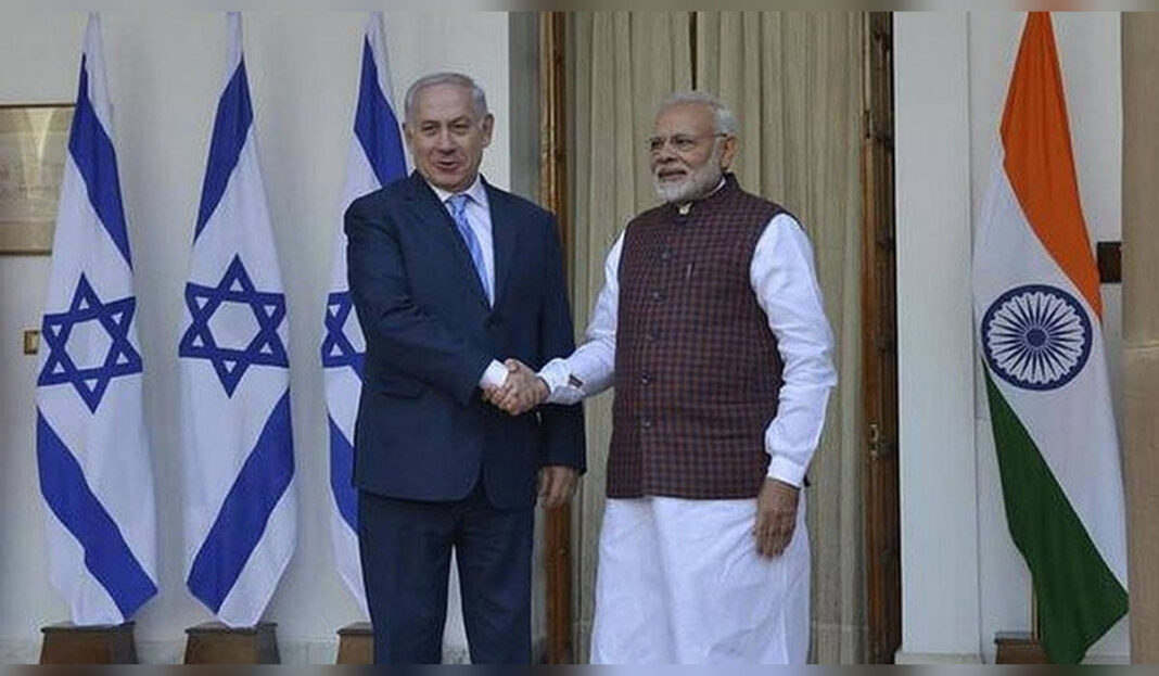 Narendra Modi and Benjamin Netanyahu during bilateral meeting in Jerusalem 2026