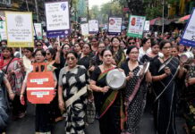 TMC Women Protest LPG Price Hike in Kolkata TMC women leaders protesting LPG price hike in Kolkata