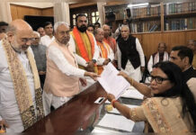 Bihar CM Nitish Kumar Files Rajya Sabha Nomination With Amit Shah Present