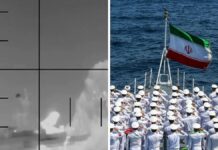 Why Did a US Submarine Sink Iran’s IRIS Dena Near India? Iranian naval frigate IRIS Dena before sinking in the Indian Ocean after US submarine strike