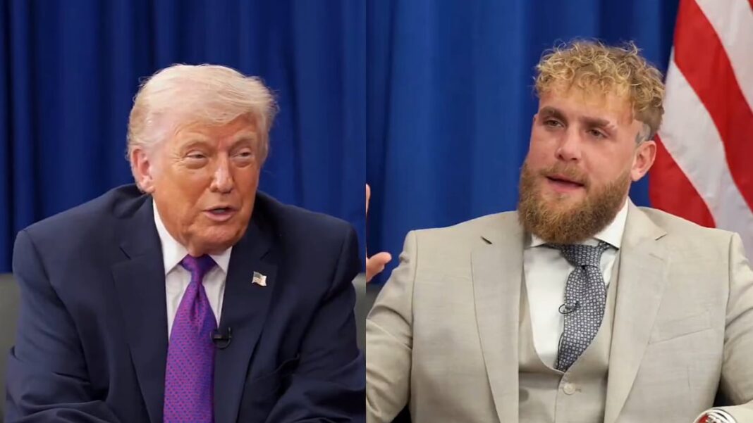 Trump Jake Paul interview viral my life exciting social media 2026