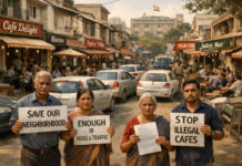 Over 1,000 Kalyani Nagar Residents Protest Alleged Commercial Misuse in Residential Area Kalyani Nagar residents protest against cafés and traffic congestion in residential area Pune