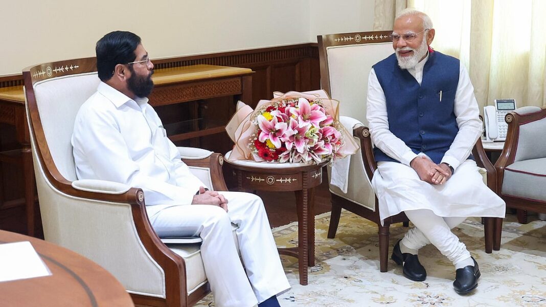 Eknath Shinde meets Narendra Modi New Delhi Gulf crisis Maharashtra NDA 2026