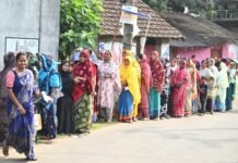 West Bengal Poll Violence Erupts: BJP Alleges Booth Agent Assault as Voting Begins Across 142 Seats Security personnel deployed during West Bengal elections after BJP alleges attack on booth agent in Nadia