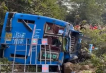 Jammu and Kashmir Bus Tragedy Leaves 15 Dead, Several Injured in Udhampur Highway Accident Passenger bus overturns in Udhampur Jammu and Kashmir killing 15 people