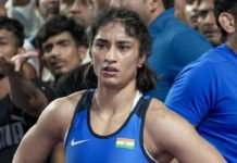 Vinesh Phogat’s Asian Games Dream Ends After 6-4 Semifinal Defeat to Meenakshi Goyat in 53kg Trials Vinesh Phogat competing against Meenakshi Goyat in Asian Games 53kg wrestling trials