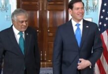Awkward Moment: Pakistan FM Ignores Israel Recognition Question During US Meeting Pakistan Foreign Minister Ishaq Dar and US Secretary of State Marco Rubio during a meeting amid questions over Pakistan's stance on recognising Israel.
