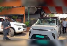 ‘I Have Reduced My Convoy’: Eknath Shinde Switches To EV After PM Modi’s Fuel-Saving Appeal Eknath Shinde using a white electric vehicle for official travel in Mumbai amid fuel conservation efforts.