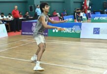 State U-19 Badminton: Gowtham Hari Stages Comeback Win to Enter Round of 32 Badminton player Gowtham Hari in action during the State U-19 Badminton Tournament in Mumbai