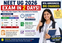 NEET UG 2026 Exam: NTA Announces Bigger Changes, More Time and Easier Admit Card Access NTA has rolled out several student-friendly changes ahead of the NEET UG 2026 examination.
