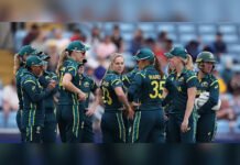 Semifinal Showdown: Australia Target Matthews Australia women's cricket team during a team discussion ahead of the ICC Women's T20 World Cup semifinal against the West Indies.