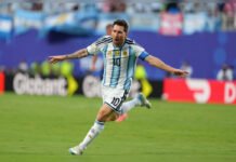 Messi’s masterpiece signals Argentina’s intent as the World Cup dream resumes Lionel Messi celebrating after scoring a hat-trick for Argentina against Algeria in World Cup 2026 opener