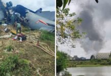 IAF AN-32 Crashes During Landing at Assam Airbase; Pilot Feared Dead Damaged Indian Air Force AN-32 transport aircraft after crash landing at an airbase in Assam