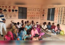 How a Tribal Village’s Collective Resolve Built a New Anganwadi Villagers gathered inside the newly constructed Anganwadi centre in Khandora village, Banswara district, Rajasthan.