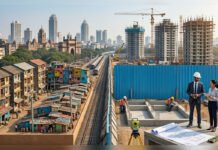 Industry Welcomes Maharashtra’s Micro-Zoning Plan, Seeks Transparent Framework and Clear Implementation Guidelines Illustration depicting Maharashtra's proposed micro-zoning policy with high-rises, redevelopment projects, chawls and slum clusters represented through differentiated property valuation zones.