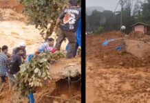 Wayanad Landslide: Several Feared Trapped After Hill Collapses At Tunnel Project Site Rescue teams conduct operations after a landslide at a tunnel construction site in Wayanad, Kerala.