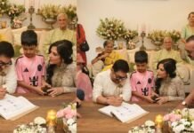 Aamir Khan Marries Gauri Spratt In Intimate Mumbai Ceremony, First Wedding Photo Surfaces Aamir Khan and Gauri Spratt during their intimate wedding ceremony in Mumbai