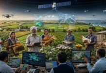 Insurance for All in Agriculture & Allied Sectors by 2047 Indian farmers and allied sector entrepreneurs use satellite data, drones, artificial intelligence and digital platforms to strengthen climate risk insurance and agricultural resilience.