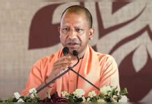 ‘Samajwadi Organised Namaz at Hanuman Garhi’: Yogi Adityanath Launches Fresh Attack on Opposition UP Chief Minister Yogi Adityanath addresses a public gathering in Ayodhya.