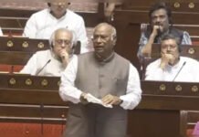 “Amit Shah Cannot Hide Behind Closed Doors”: Kharge Demands Home Minister’s Resignation Over Jantar Mantar Protest Mallikarjun Kharge speaks during the Rajya Sabha debate on the anti-paper leak Bill.
