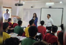 Hina Khan Praises AGS Boniyar’s Education Model, Hails Students’ Achievements Hina Khan interacts with students during her visit to Army Goodwill School Boniyar in Uri