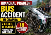 Himachal Pradesh Bus Accident: 7 Killed, 11 Injured After Private Bus Overturns In Chamba Private bus overturns in Chamba, Himachal Pradesh, killing seven and injuring 11