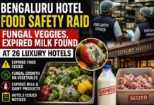 Bengaluru Food Safety Raid: Fungal Vegetables, Expired Milk Found At Luxury Hotels During Surprise Inspections Food safety officials inspect luxury hotels in Bengaluru after expired food and fungal vegetables were found