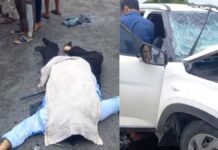 Atiq Ahmed’s Youngest Son Aban Killed In Jhansi Road Crash While Travelling To Meet Brother In Jail Damaged SUV after the road accident in Jhansi that claimed the life of Atiq Ahmed's son Aban Ahmed.