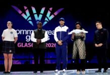 From Glasgow to Ahmedabad: One Journey Ends, Another Begins Neeraj Chopra and P. T. Usha receive the Commonwealth Games flag during the Glasgow 2026 closing ceremony, marking India's journey towards hosting Ahmedabad 2030.