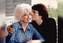 Dolly Parton on Her 58-Year Marriage to Carl Dean, and Why They Never Had Kids Dolly Parton smiling as her husband Carl Dean kisses her on the cheek in a rare photograph of the couple.