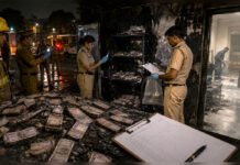 Cash Seen, Never Seized: What the Justice Varma Inquiry Report Really Establishes AI-generated editorial illustration depicting burnt currency, police documentation and evidence-preservation lapses highlighted in the Justice Yashwant Varma inquiry report.