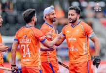 India Start With a Win, but Wales Exposes the Questions Ahead Harmanpreet Singh with Indian teammates during India’s FIH Hockey World Cup 2026 campaign.