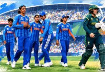 India Turns Pakistan Clash Into a No-Contest as Spin Leaves Rivals in Tatters India’s spin attack dominated the contest as Pakistan’s batting collapsed for 55 before India completed a comfortable seven-wicket chase. AI-generated editorial illustration.