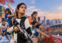 Elavenil’s Double Silver Opens India’s Medal Account as Aichi-Nagoya Campaign Gathers Pace AI-generated editorial illustration of fictional Indian athletes representing shooting, cricket, hockey, MMA and badminton at the 2026 Asian Games in Aichi-Nagoya