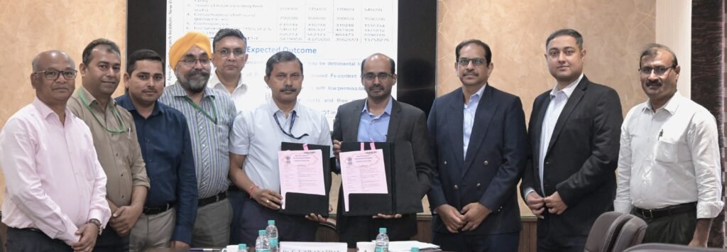 ICAR-IARI and AM/NS India research teams after signing the MoU on iron ore tailings and agriculture